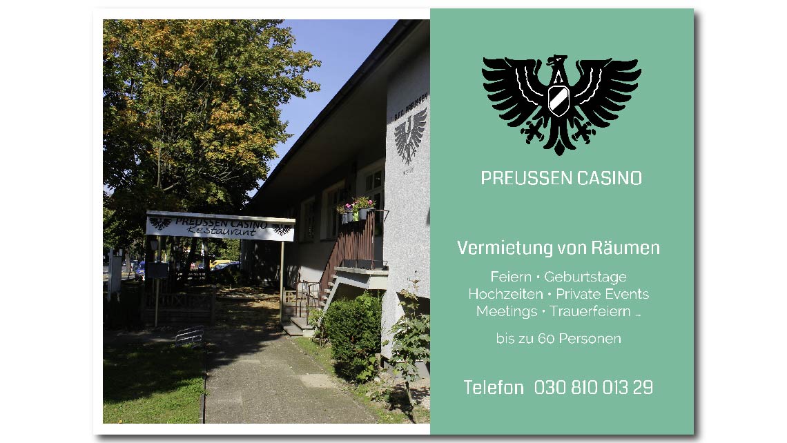 Werbeflyer vom Preussen Casino